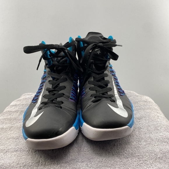 Nike Shoes Woman's Size 6 2013 Black Blue Basketball Shoes Lace Up Sneakers - Picture 3 of 16